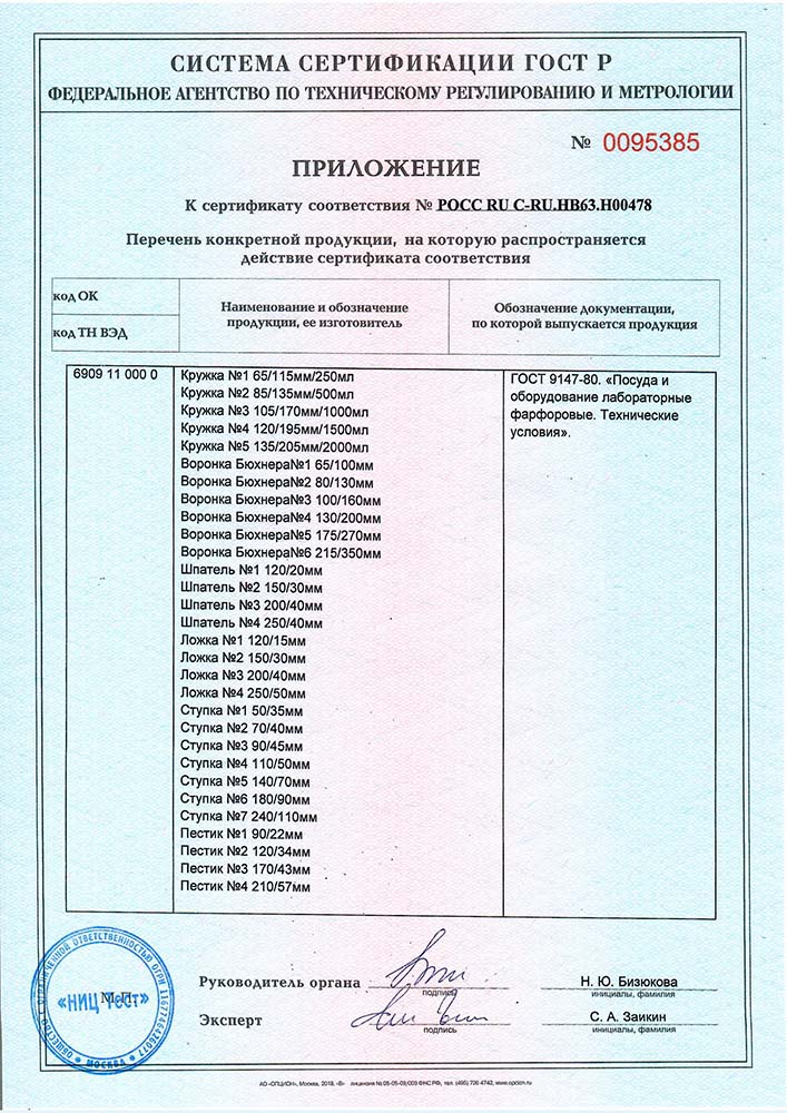 Посуда лабор. фарфоровая. Оятская керамика. Сертификат до 17.11.2024-4