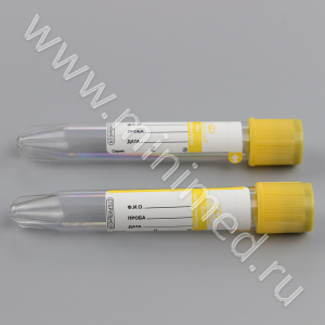 Пробирки вакуумные МиниМед  для сбора проб мочи стерильные по ТУ 32.50.50-036-29508133-2022,  9 мл, 16×100мм, без добавок, конич., желтый, ПЭТФ, уп.100 шт., СПЕЦЗАКАЗ