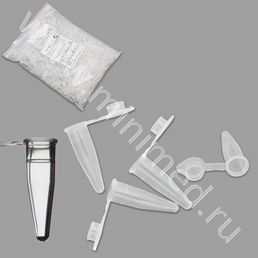 Микропробирка 0,2 мл (тип Eppendorf), с крышкой,уп.1000 шт,п/п,б/дел., Aptaca Микропробирка 0,2 мл (тип Eppendorf), с крышкой,уп.1000 шт,п/п,б/дел., Aptaca