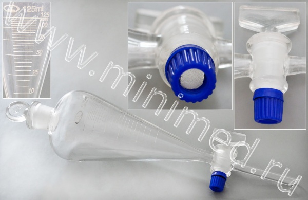 Воронки делительные грушевидные с делениями