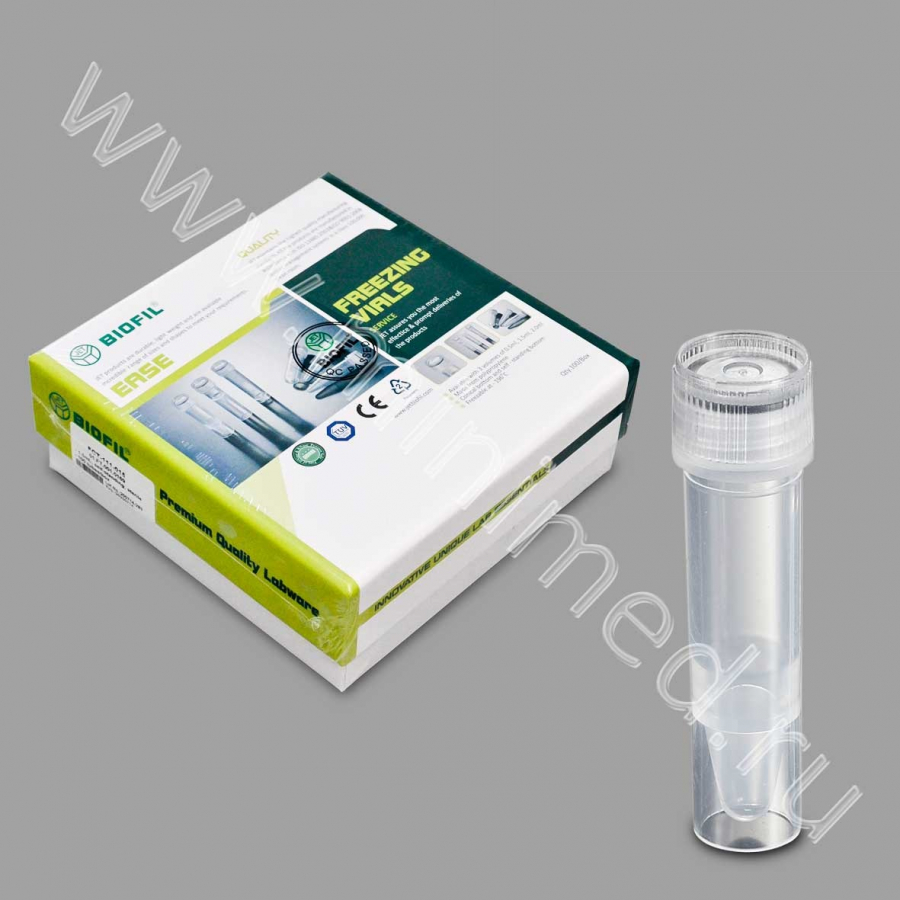 Микропробирка для криохранения 1,5 мл, с основанием,стерильная, без ДНКаз и РНКаз,п/п,Jet Bio-Filtration, уп.100 шт./кор.1000шт. Микропробирка для криохранения 1,5 мл, с основанием,стерильная, без ДНКаз и РНКаз,п/п,Jet Bio-Filtration, уп.100 шт./кор.1000шт.