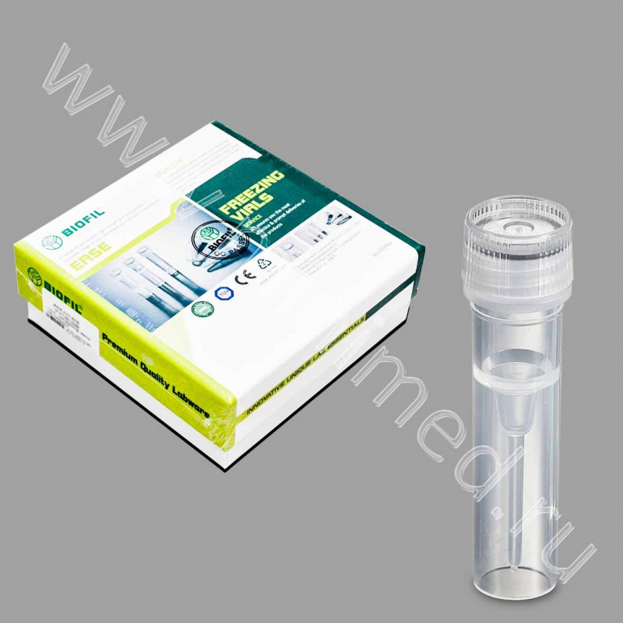 Микропробирка для криохранения 0,5 мл, с основанием,стерильная, без ДНКаз и РНКаз,п/п,Jet Bio-Filtration, уп.100 шт./кор.1000шт. Микропробирка для криохранения 0,5 мл, с основанием,стерильная, без ДНКаз и РНКаз,п/п,Jet Bio-Filtration, уп.100 шт./кор.1000шт.