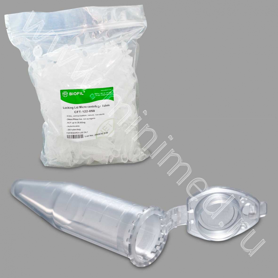 Микропробирка 5 мл, тип Эппендорф, с дел., без ДНКаз и РНКаз,п/п,Jet Bio-Filtration, уп.200 шт./кор.4000шт. Микропробирка 5 мл, тип Эппендорф, с дел., без ДНКаз и РНКаз,п/п,Jet Bio-Filtration, уп.200 шт./кор.4000шт.