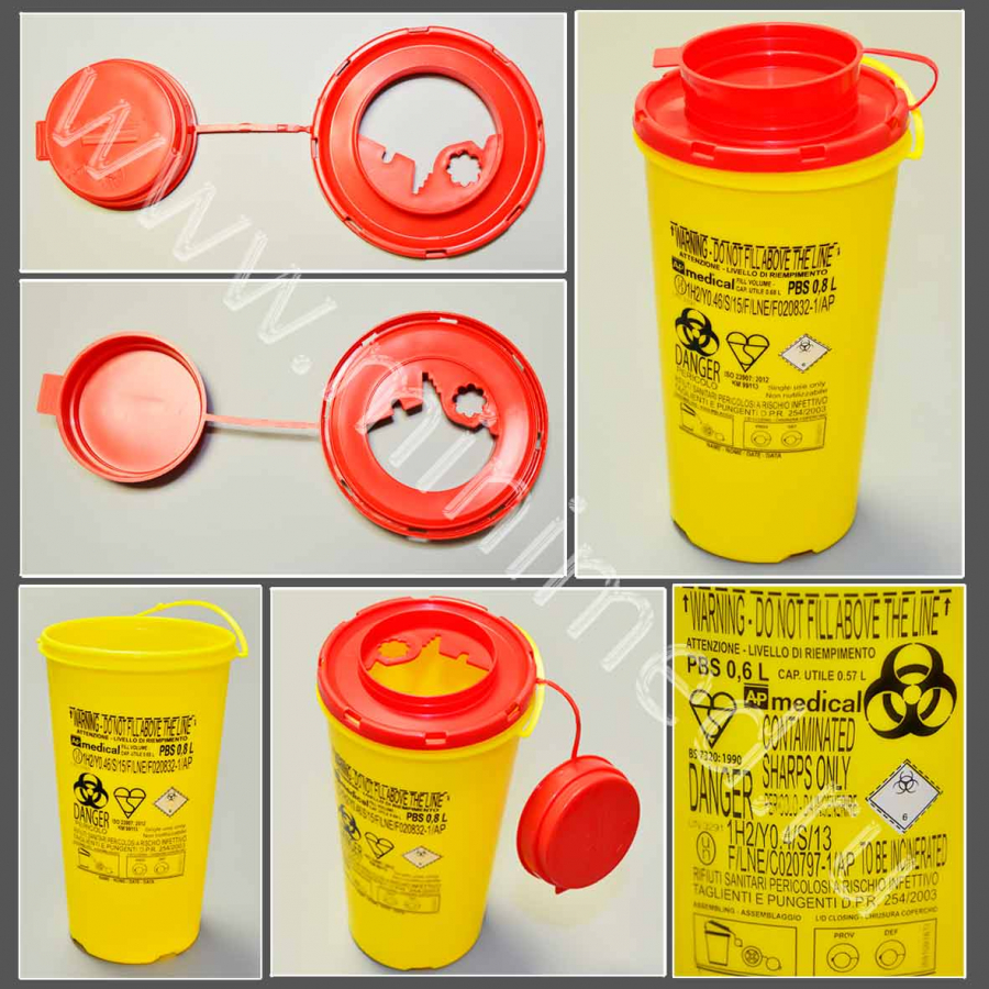 Контейнер специализированный для утилизации  отходов 0,8 л, п/п,Aptaca Контейнер специализированный для утилизации  отходов 0,8 л, п/п,Aptaca