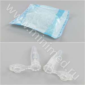 Пробирка коническая с защелкивающейся крышкой 1,5 мл  стерильная по ТУ 22.29.29-023-29508133-2017, п/п, уп.100шт/кор.10 уп, МиниМед