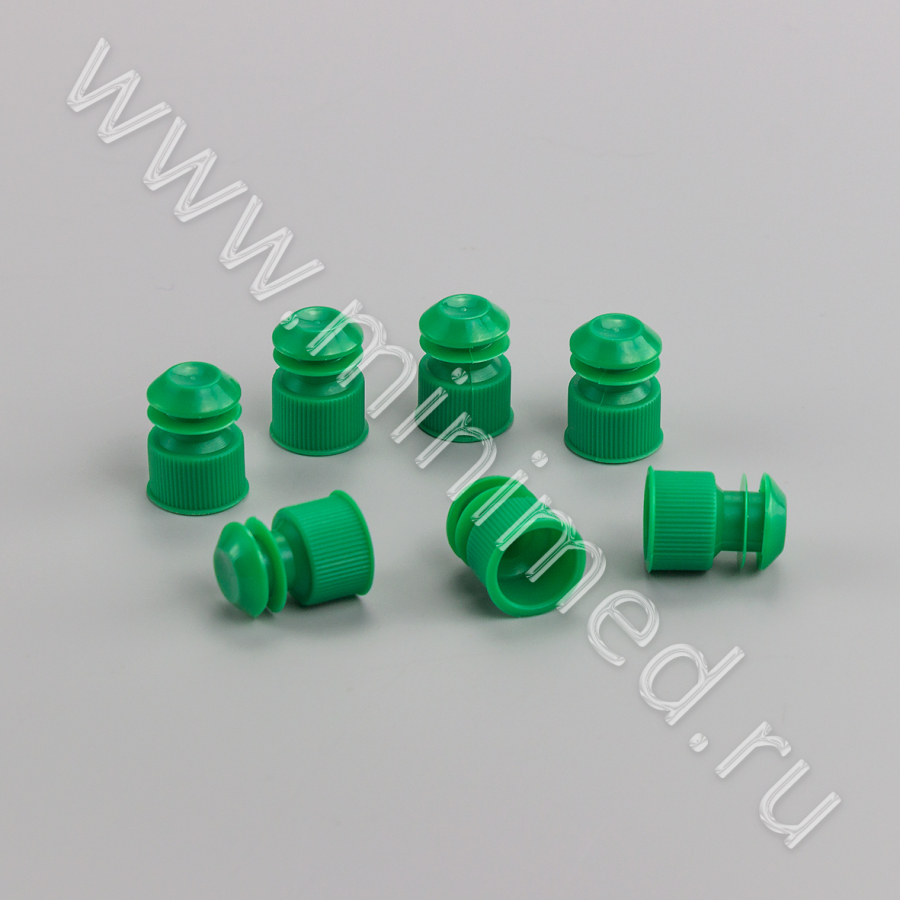 Пробка для пробирок 16 мм, п/эт, зеленая, уп.500 шт, ТУ 9464-015-29508133-2014, МиниМед Пробка для пробирок 16 мм, п/эт, зеленая, уп.500 шт, ТУ 9464-015-29508133-2014, МиниМед