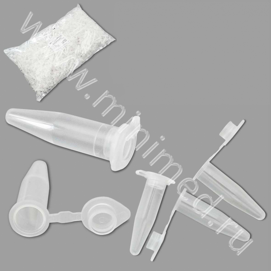 Микропробирка 0,5 мл (тип Eppendorf), с крышкой, б/дел., п/п, уп.1000 шт, Aptaca Микропробирка 0,5 мл (тип Eppendorf), с крышкой, б/дел., п/п, уп.1000 шт, Aptaca