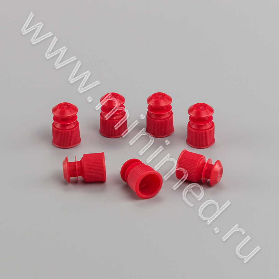 Пробка для пробирок 12 мм, п/эт, красная, ТУ 9464-015-29508133-2014, уп.1000 шт/кор.20уп, МиниМед Пробка для пробирок 12 мм, п/эт, красная, ТУ 9464-015-29508133-2014, уп.1000 шт/кор.20уп, МиниМед