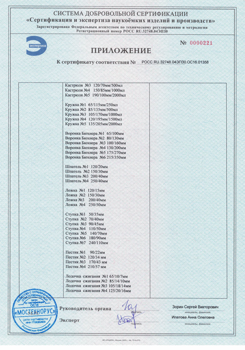 Посуда лабор. фарфоровая. Оятская керамика. Сертификат до 13.11.2027-3