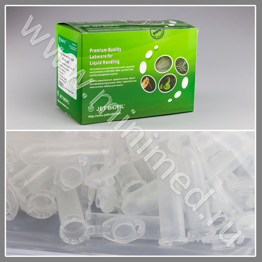 Микропробирка 2 мл, тип Эппендорф, с дел., без ДНКаз и РНКаз,п/п,Jet Bio-Filtration, уп.500 шт./кор.4000шт. Микропробирка 2 мл, тип Эппендорф, с дел., без ДНКаз и РНКаз,п/п,Jet Bio-Filtration, уп.500 шт./кор.4000шт.