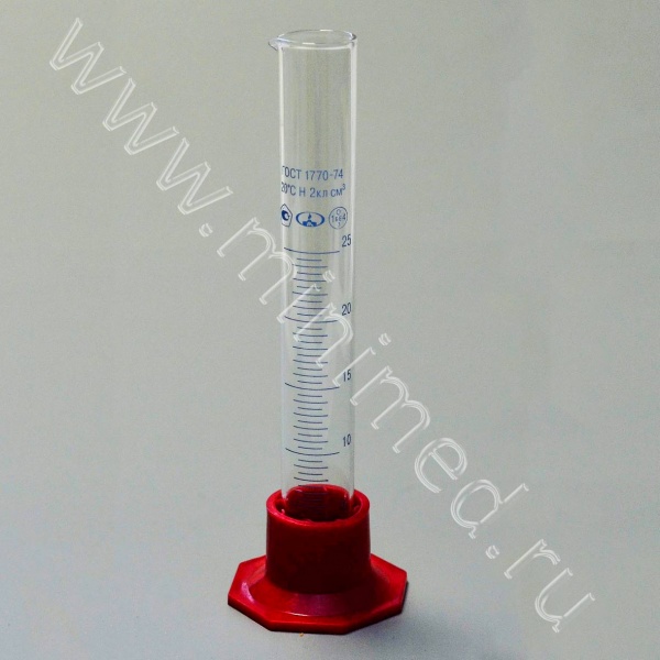 Цилиндры лабораторные (мерные: исполнение 3 - на пластмассовом основании) 