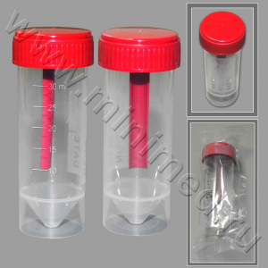 Контейнер лаб. д/взятия проб, 30 мл с завинч. крыш.и шпателем,стер.,п/п,FL medical,инд.уп./кор.500 шт.