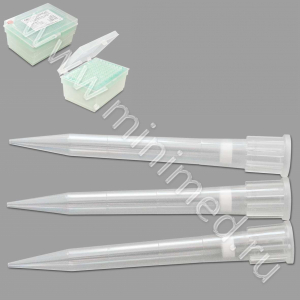Наконечник для дозаторов с фильтром 20-300 мкл, для ПЦР, тип Eppendorf, с делениями, стерильный, 96 шт. в штативе, Aptaca