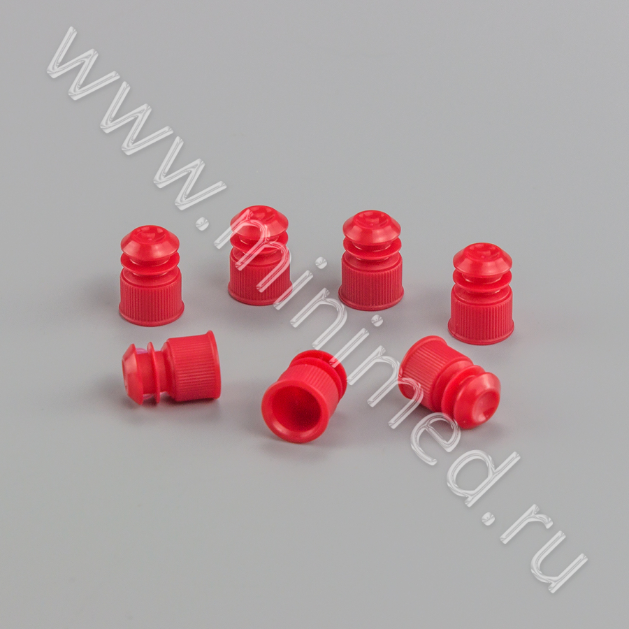 Пробка для пробирок 13 мм, п/эт, красная, уп.1000 шт, ТУ 9464-015-29508133-2014, МиниМед Пробка для пробирок 13 мм, п/эт, красная, уп.1000 шт, ТУ 9464-015-29508133-2014, МиниМед