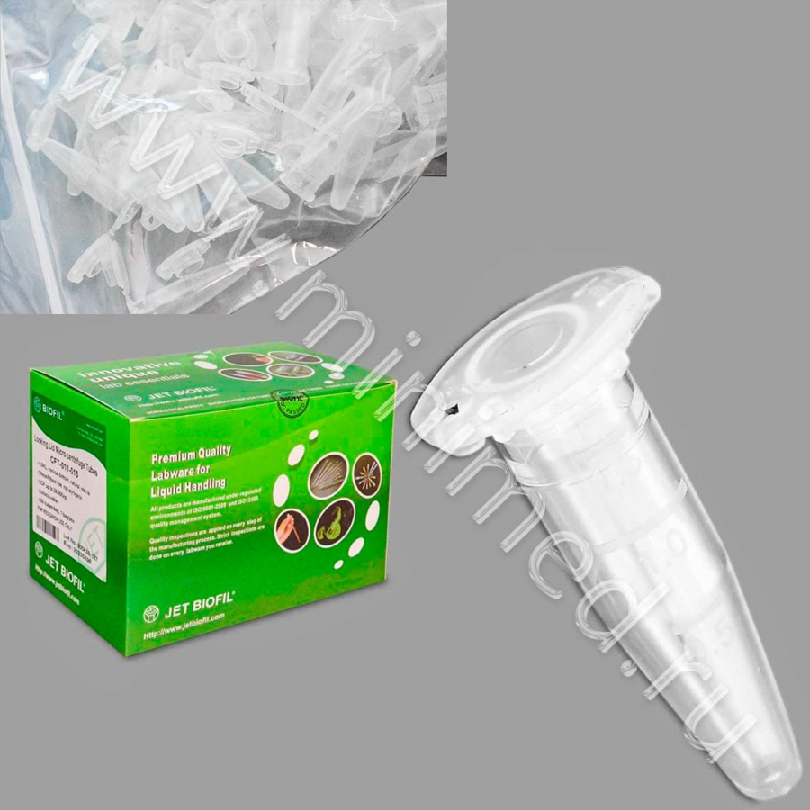 Микропробирка 1,5 мл, тип Эппендорф, с дел.,стерильная, без ДНКаз и РНКаз,п/п,Jet Bio-Filtration, уп.500 шт./кор.4000шт. Микропробирка 1,5 мл, тип Эппендорф, с дел.,стерильная, без ДНКаз и РНКаз,п/п,Jet Bio-Filtration, уп.500 шт./кор.4000шт.