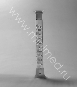 Цилиндр 500 мл с п/эт пробкой на п/эт основании, шлиф 34