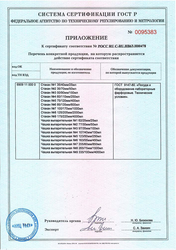 Посуда лабор. фарфоровая. Оятская керамика. Сертификат до 17.11.2024-2